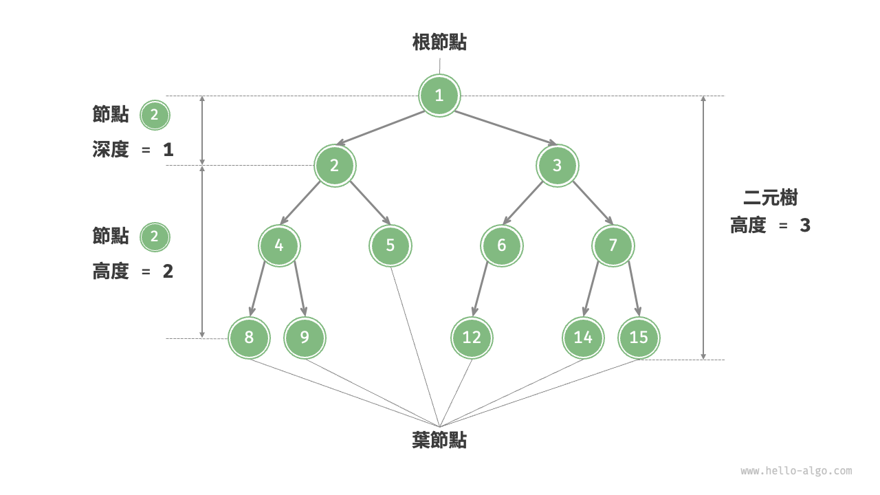 二元樹的常用術語